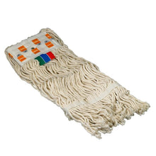 The TASKI Duo Mop Fringes (300 g) from Diversey Germany have absorbent 100% cotton fringes with band reinforcement, colored labels, are washable up to 95°C and ideal for TASKI Duo Mop systems. Box with 2 packs.