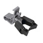 A close-up of the TASKI handle holder with clamp from Diversey Deutschland GmbH & Co. OHG, compatible with the cloth box holders 7517270 or 757371, with a gray attachment and black spring clamp on a white background.