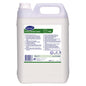 A 5-liter canister of Diversey TASKI Jontec Lenio, a solvent-free wax dispersion for the care of wooden floors, from Diversey Deutschland GmbH & Co. OHG, with handle, screw cap, and multilingual product label.