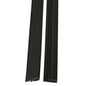 Two black TASKI VersaPlus 2.0 replacement hook-and-loop strips from Diversey Deutschland GmbH & Co. OHG, one ribbed and one smooth, lie side by side on a white background - perfect for cleaning management with the system.