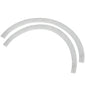 Two identical, curved metal strips with pre-drilled holes at both ends and in the middle, ideal for mounting your optional exhaust filter | Pack (1 piece) from Diversey Deutschland GmbH & Co. OHG, depicted on a white background.