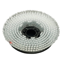 The scrubbing brush exposed aggregate concrete (33 cm) from Diversey Deutschland GmbH & Co. OHG is a scrubbing brush with angled bristles and a black center hub for the swingo 1650 - ideal for cleaning exposed aggregate concrete surfaces. Package size: 1 piece. Pictured on a white background.