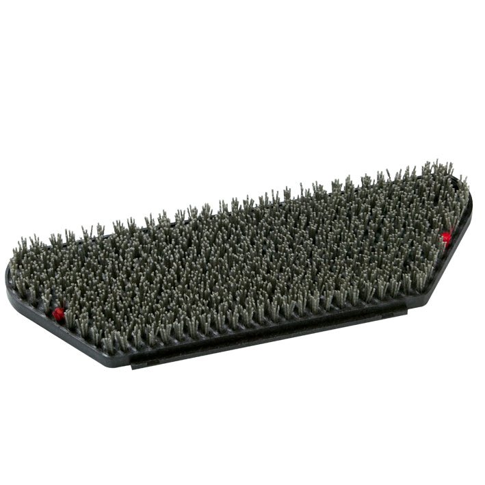 The abrasive scrubbing brush (45x15 cm) from Diversey Deutschland GmbH & Co. OHG, for swingo XP M, features dense, stiff bristles and a slightly angled black design with red accents - ideal for professional floor cleaning machines. Package: 1 piece.