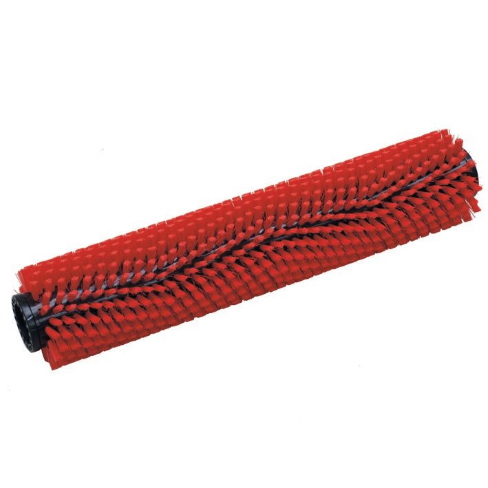 The hard roller brush for the swingo 150 from Diversey Deutschland GmbH & Co. OHG features densely packed, angled bristles and a black plastic end, ensuring thorough cleaning in vacuum cleaners or sweepers. Package: 1 piece.