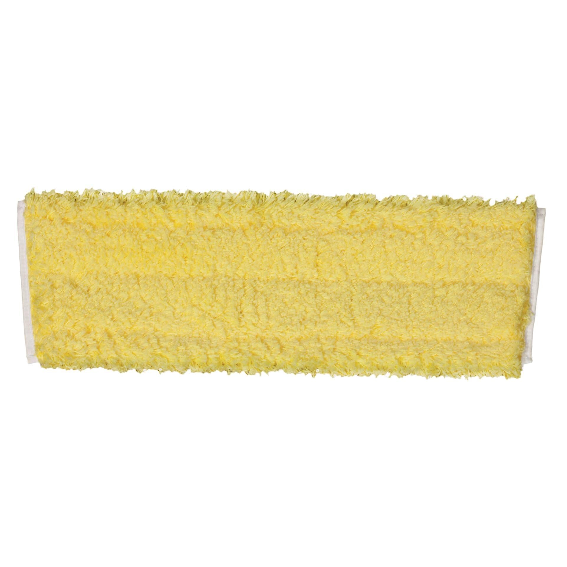The TASKI Jonmaster Hygiene MicroMop (40 cm) from Diversey Deutschland GmbH & Co. OHG is a rectangular yellow pad with thick microfiber, ideal for hygienic use, depicted on a white background and designed for Jonmaster systems.