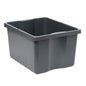 The TASKI drawer from Diversey Deutschland GmbH & Co. OHG is a large, rectangular, dark gray storage container made of plastic with slightly rounded corners and a reinforced edge, ideal as a durable storage solution, depicted on a white background.