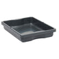 The TASKI drawer from Diversey Deutschland GmbH & Co. OHG is a black rectangular plastic tray with flat sides and a smooth interior, ideal as a durable storage solution, depicted on a white background.