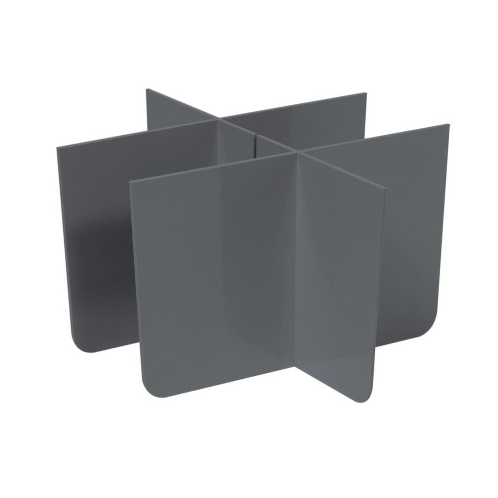 The TASKI large drawer insert from Diversey Deutschland GmbH & Co. OHG is a gray, six-part drawer insert with rounded corners, ideal for office organization and perfect for organizing drawers 7517245. Package: 1 piece.