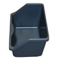 The TASKI half drawer from Diversey Deutschland GmbH & Co. OHG (Art. 7517279, 1 piece), requires a guide rail, is dark gray, made of plastic, and offers clever storage organization - depicted at an angle on a white background.