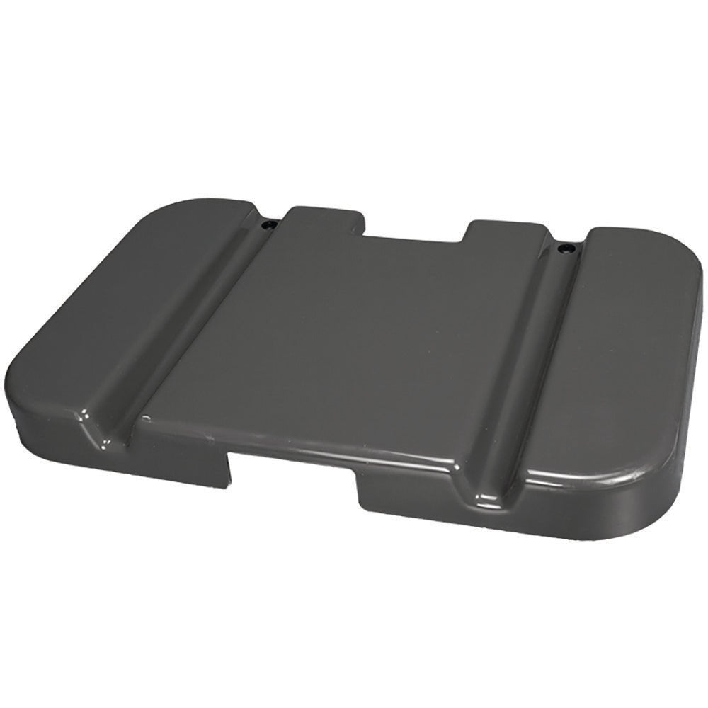 The waste lid - 110-150L from Diversey Deutschland GmbH & Co. OHG is a rectangular, dark gray plastic lid with a notch and indented lines, suitable for 110-150L garbage bags. Package: 1 piece.
