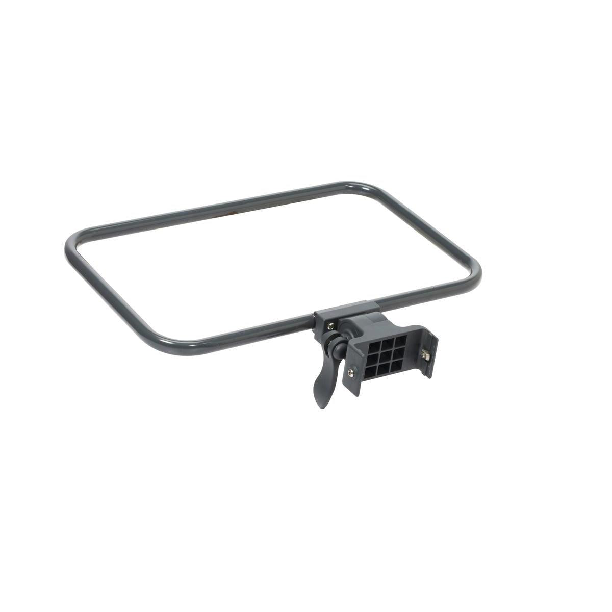 The TASKI sack holder (110-150 l) from Diversey is attached to the front or back of a TASKI trolley. The metal frame and the black plastic holder with lever and screw ensure safe and efficient waste disposal. Package: 1 piece.