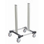 The TASKI Mini chassis, medium base frame (1 piece) from Diversey Deutschland GmbH & Co. OHG features four aluminum columns, a rectangular base frame, and swivel casters - ideal for professional cleaning accessories. Pictured on a solid white background.
