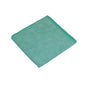 A green TASKI Jonmaster Ultra Cloth XL cleaning cloth 40x40 cm from Diversey Deutschland GmbH & Co. OHG with sewn edges is presented folded on a white background.