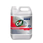 A white 5-liter plastic container of Cif Professional Bathroom Cleaner 2in1 from Diversey Deutschland GmbH & Co. OHG with a handle and screw cap. The label shows the Cif logo, product details, a clean bathroom image, and the features of the lime & bathroom cleaner deodorizer.