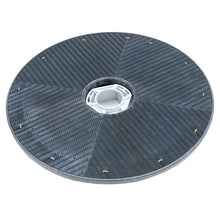 The Diversey Harpoon-Grip pad holder (43 cm) is a round, textured, black pad holder with a central white hub for use with cleaning and polishing pads, compatible with swingo 1850 & 4000, pictured on a white background. Package: 1 piece.