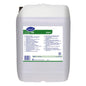 A 20-liter canister of Clax 100 washing power booster - food contamination from Diversey Deutschland GmbH & Co. OHG, with a white, multilingual label, handle, and screw cap for the effective cleaning of food stains.