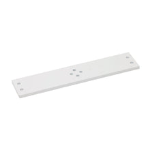 The TASKI fixing plate for aluminum profile from Diversey Deutschland GmbH & Co. OHG is a white metal plate with eight holes, ideal for secure attachment to all trolleys. The package contains 1 piece.