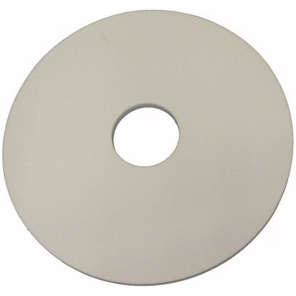 The TASKI WipeOut/Eraser Pad from Diversey Deutschland GmbH & Co. OHG is a simple, flat, white, circular cleaning pad with a hole in the middle (viewed from above). Its smooth surface appears to be unprinted.