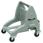 The Diversey TASKI DuoMop single bucket system chassis is a gray plastic chassis with four swivel casters, raised sides, and a handle. It was developed for the DuoMop system and is ideal for stable manual transport of containers during floor care. Package: 1 piece.