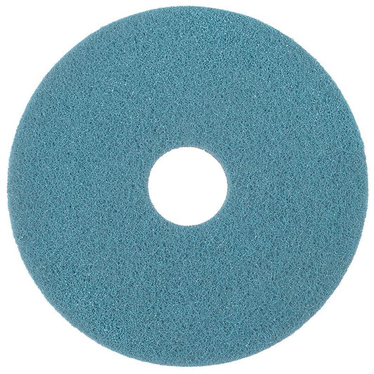 The Twister Pad Blue – round from Diversey Deutschland GmbH & Co. OHG, ideal for stone floors, features a flat, textured blue surface with a central hole and is depicted from above on a white background.