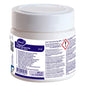 A white plastic container labeled "Suma Café AutoTab Cleaning Tablets for Espresso Machines 60 pcs." from Diversey Deutschland GmbH & Co. OHG contains 60 tablets for removing coffee oils/fats. The label includes safety and application instructions as well as a warning symbol.