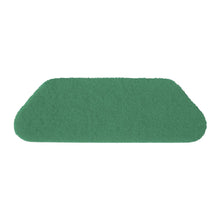 A green, rectangular TASKI Americo S-Pad 45 x 15 cm by Diversey Deutschland GmbH & Co. OHG for wet or dry cleaning is pictured against a white background.