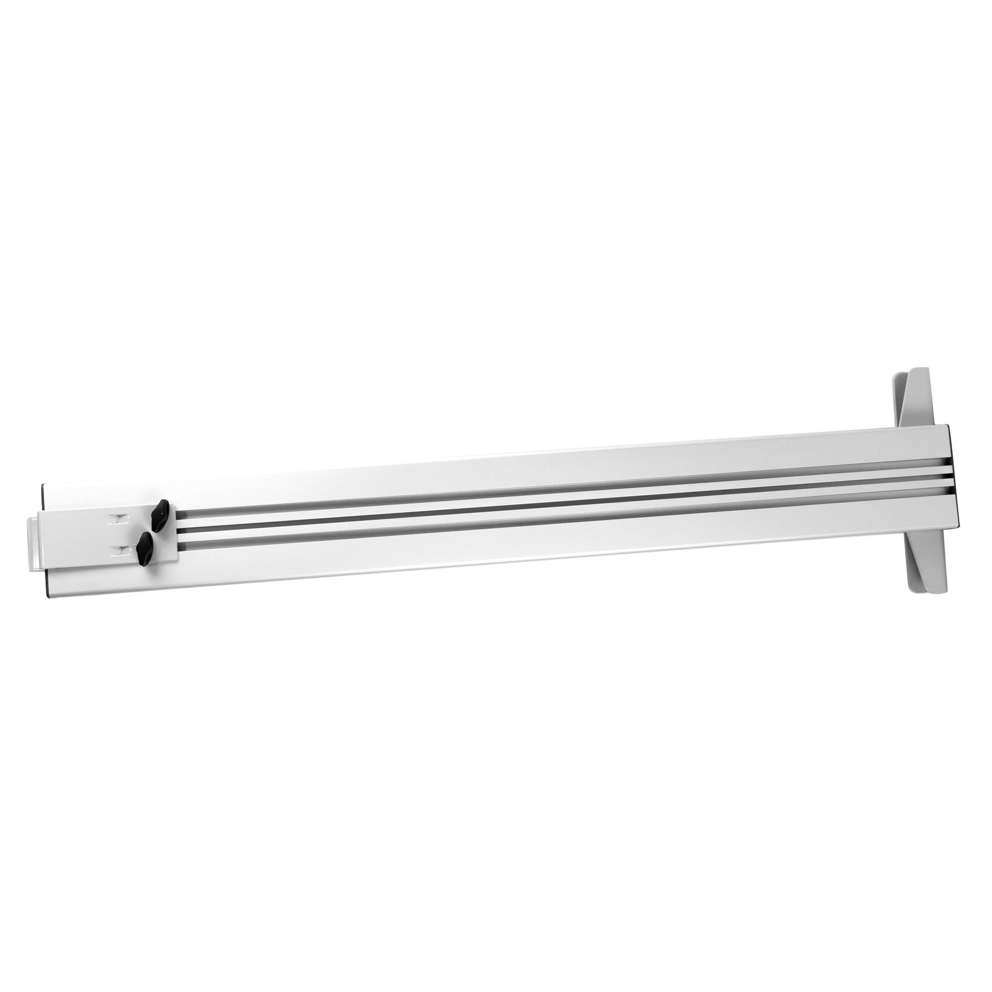 A silver, rectangular adapter for device mounting (Large) for swingo 2100µicro by Diversey Deutschland GmbH & Co. OHG, with central grooves and end angles for mounting TASKI devices, depicted on a white background. Packaging: 1 piece.