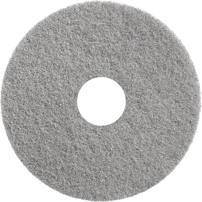 The Diversey Twister Pad Grey from Diversey Deutschland GmbH & Co. OHG is a gray, round pad with texture and central opening for polishing coated hard floors, seen from above on a white background.