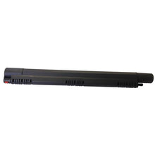 A black extension tube for TASKI Steamer from Diversey Deutschland GmbH & Co. OHG with lateral grooves and a red marking at one end, reminiscent of a cylindrical laptop battery, is depicted against a plain white background.