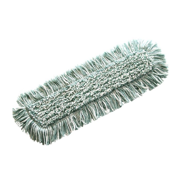 The TASKI Jonmaster Ultra HD Dry Mop from Diversey Deutschland GmbH & Co. OHG features a rectangular, light green microfiber head with textured material and fringed edges for professional floor cleaning applications.