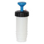 The TASKI VersaPlus 2.0 bottle 0.6 L blue from Diversey is a 600 ml pressure bottle made of white plastic with a black screw cap, blue T-handle, and red indicator, designed for the TASKI VersaPlus 2.0 cleaning system (1 piece).