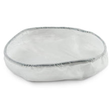 A white, round TASKI AERO 8/15 fleece filter cloth (motor protection) from Diversey Deutschland GmbH & Co. OHG with a gray edge, designed as a vacuum cleaner accessory, lies flat on a white surface. Available in a pack of 5.