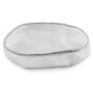 A white, round TASKI AERO 8/15 fleece filter cloth (motor protection) from Diversey Deutschland GmbH & Co. OHG with a gray edge, designed as a vacuum cleaner accessory, lies flat on a white surface. Available in a pack of 5.
