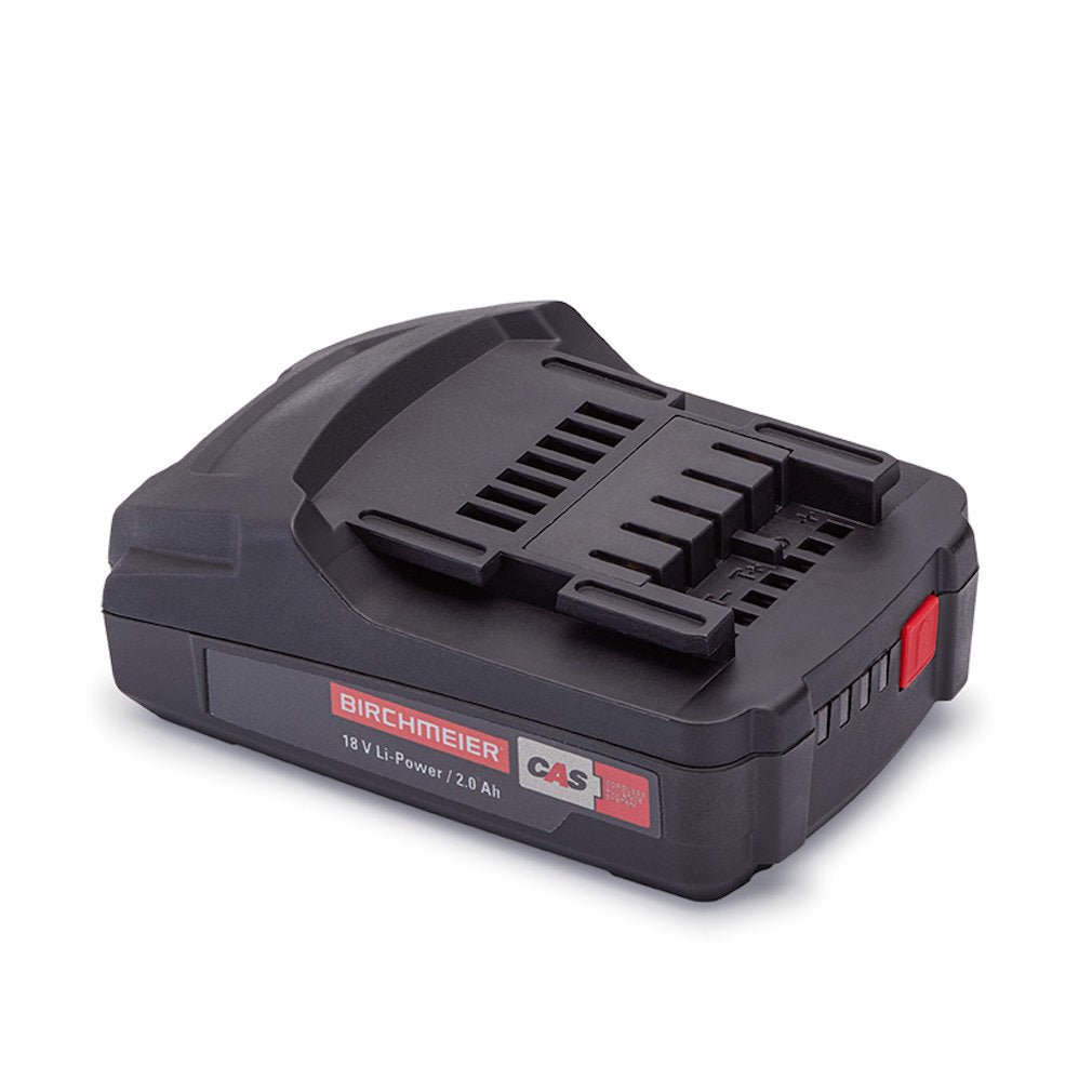 A black-red TASKI Sprayer Li-Ion Battery 18V (1 piece) from Diversey Deutschland GmbH & Co. OHG is pictured on a white background and features a battery compartment and visible branding on the side.