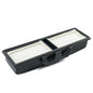 The TASKI AERO 8/15 HEPA microfilter H13 from Diversey Deutschland GmbH & Co. OHG is a rectangular cartridge with two white pleated filters in a black frame with front handles, class H13, for TASKI Aero vacuum cleaners - ideal for allergy sufferers.