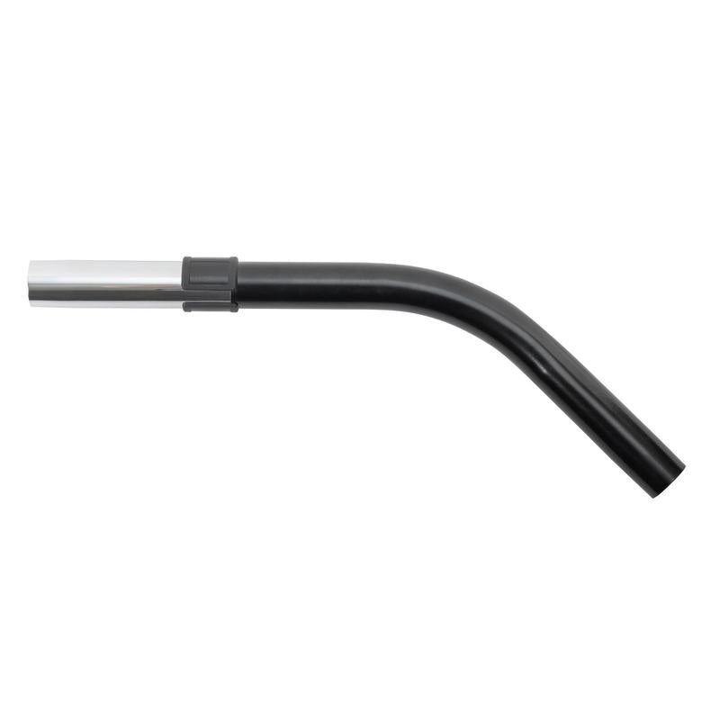 A black-silver TASKI AERO metal pipe bend, bent metal pipe for Aero canister vacuum cleaner from Diversey Deutschland GmbH & Co. OHG (1 piece), photographed on a white background.