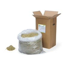 A large transparent bag of Nölle Profi Brush sweeping compound Universal, 25 kg dust-binding for cleaning, sits next to a matching stack and an open, labeled box - all on white. Ideal for professional cleaning by Nölle Profi Brush brush & paintbrush technology e.K.