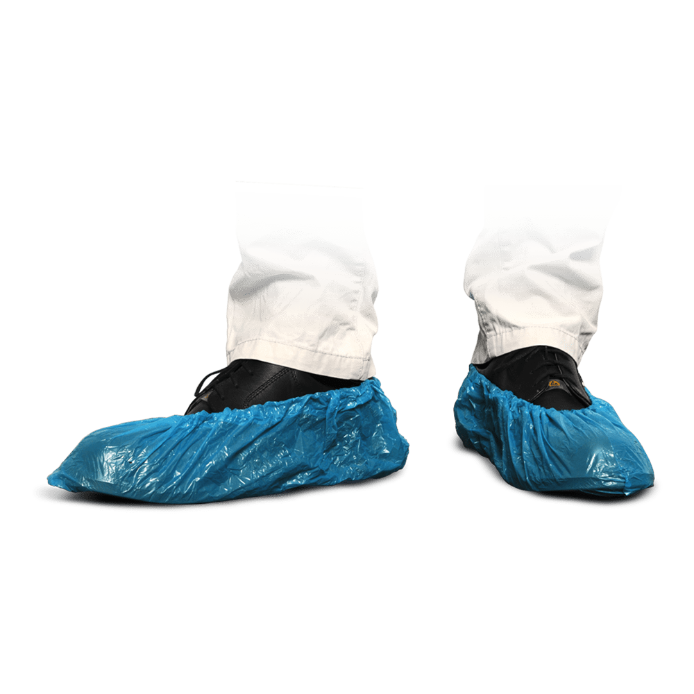 MaiMed-Cover PE shoe covers Disposable shoe covers made of PE, blue, 100 pieces/pack. | Pack (100 pieces)