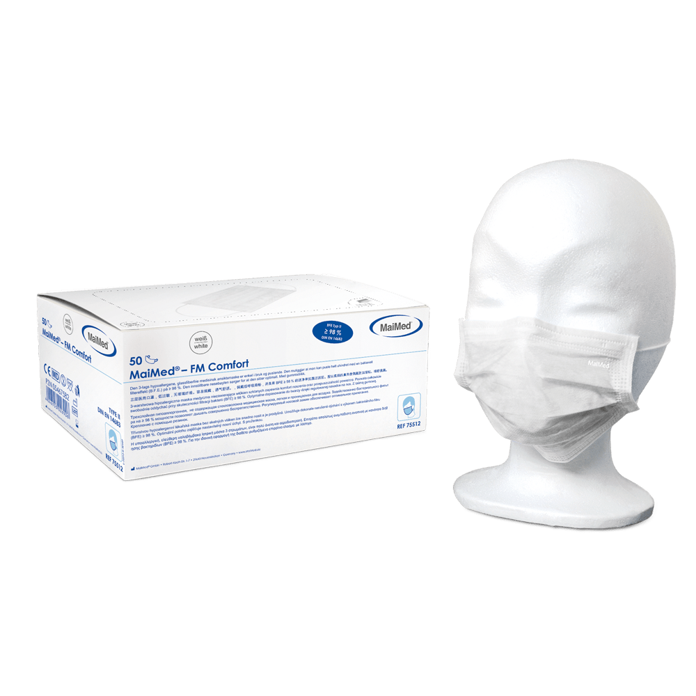 MaiMed-FM Comfort surgical mask, non-sterile, 3-ply, 50 pieces/box