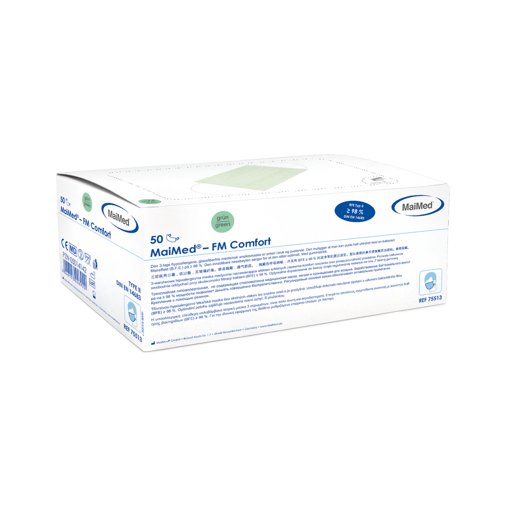 MaiMed-FM Comfort surgical mask, non-sterile, 3-ply, 50 pieces/box
