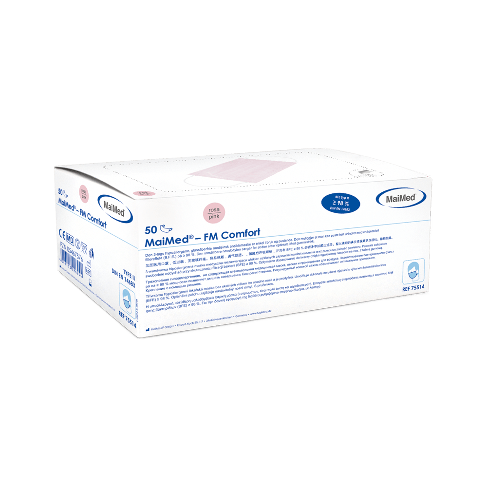 MaiMed-FM Comfort surgical mask, non-sterile, 3-ply, 50 pieces/box