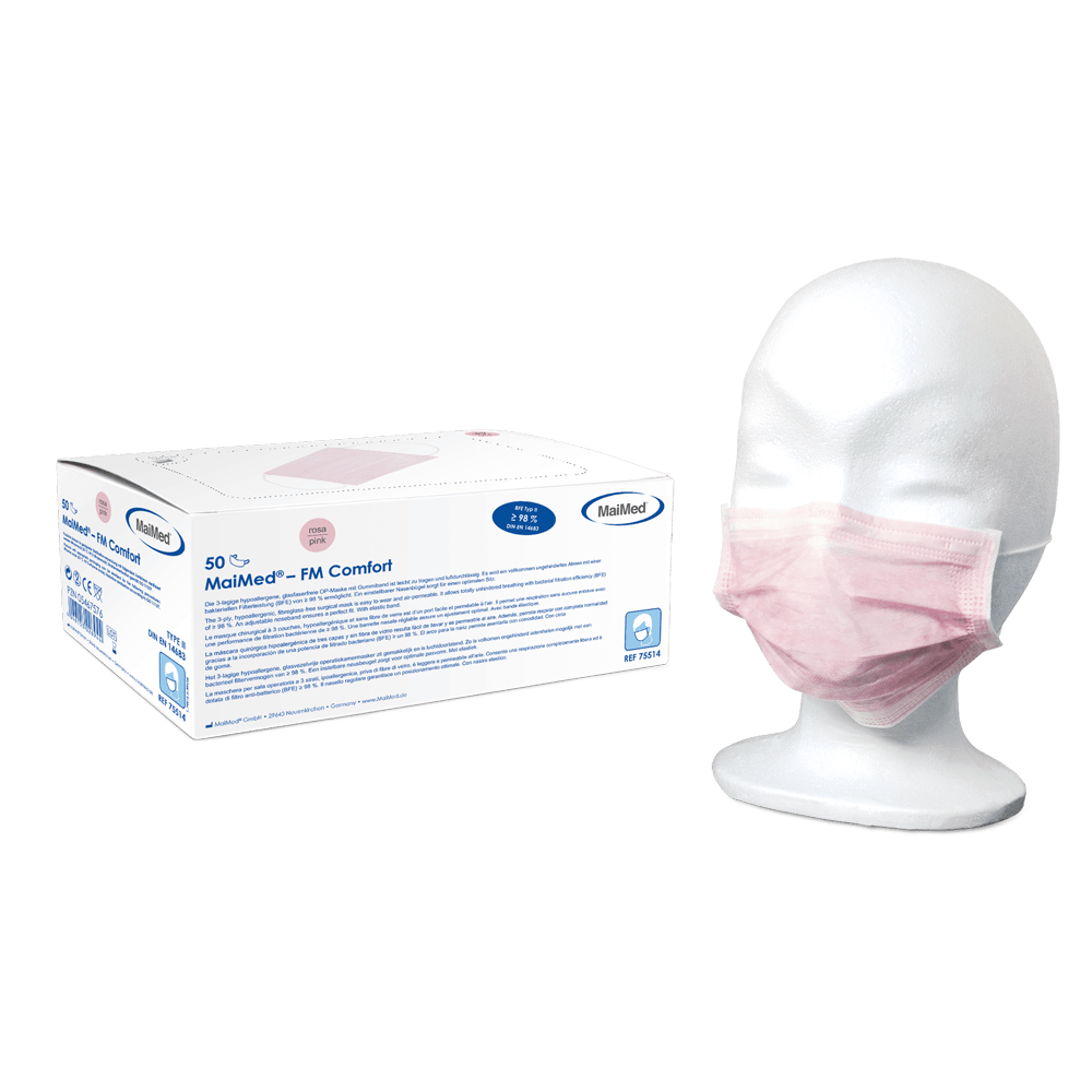 MaiMed-FM Comfort surgical mask, non-sterile, 3-ply, 50 pieces/box