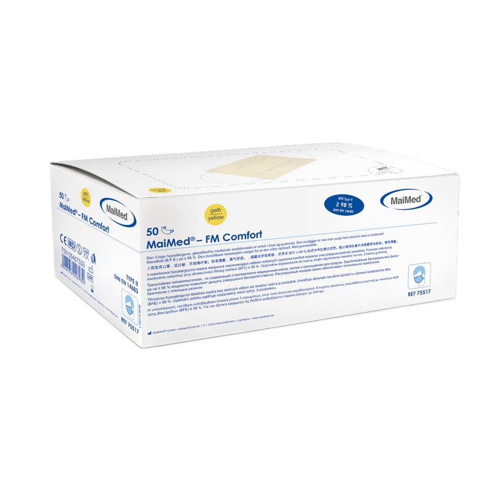 MaiMed-FM Comfort surgical mask, non-sterile, 3-ply, 50 pieces/box