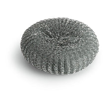 The Nölle Profi Brush metal pot cleaner (60 g) from Nölle Profi Brush Bürsten- & Pinseltechnik e.K. is depicted on a white surface and has a dense, twisted metal structure - ideal for cleaning pots and pans.