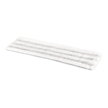 The Nölle Profi Brush microfiber replacement cover for floor wipers (55 cm, 1 piece) from Nölle Profi Brush Bürsten- & Pinseltechnik e.K. is a rectangular, white replacement cover with two light gray stripes, lying flat on a white background.