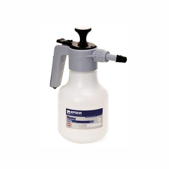 The Arcora Arspray Delta-Tec 2 spray bottle from Arcora International GmbH is a gray-black plastic hand sprayer with an EPDM seal, holds 1710 ml, and is suitable for alkaline cleaning. The package contains 1 piece.