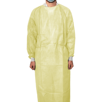 MaiMed-Coat ViruGuard, protective gown made of fleece, yellow BW cuffs, 140x140cm, 10 pieces/pack Series: Protect | Pack (10 pieces)