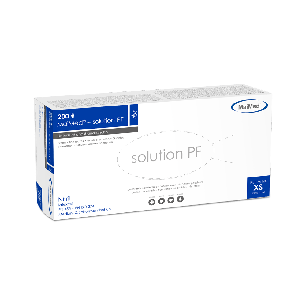 MaiMed-solution PF, blue, latex-free nitrile glove, blue, 200 pieces/box