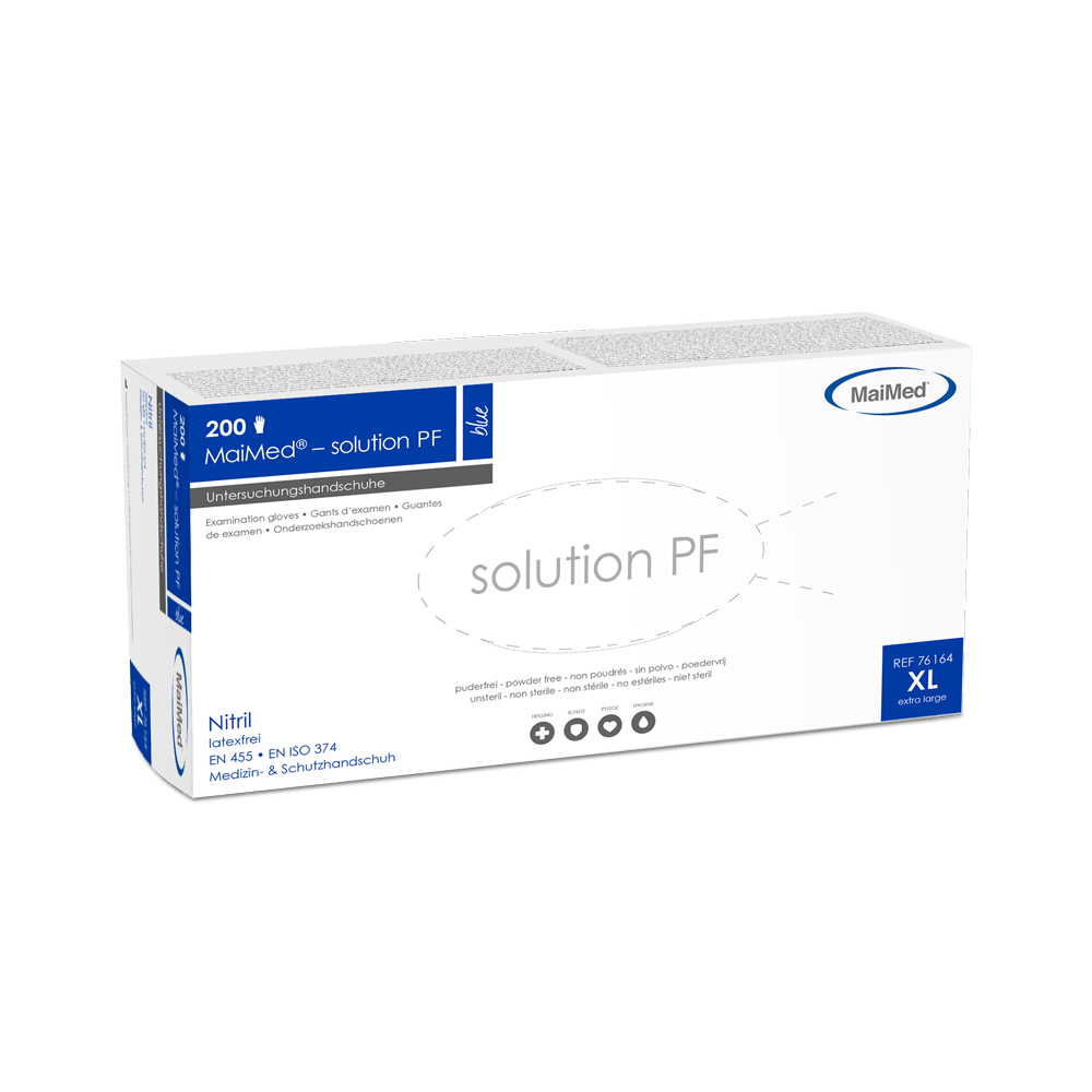 MaiMed-solution PF, blue, latex-free nitrile glove, blue, 200 pieces/box