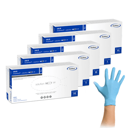 MaiMed-solution next blue nitrile gloves, non-sterile, latex-free, 200 pieces/box